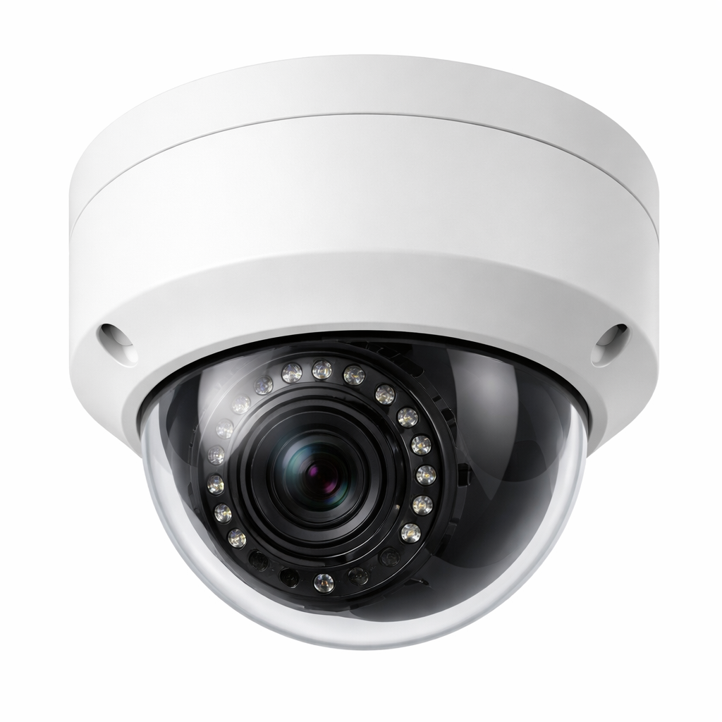 Close-up of modern security camera